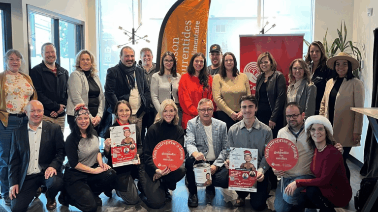 Photo conférence de presse guignolée de médias 2025 Mont-laurier